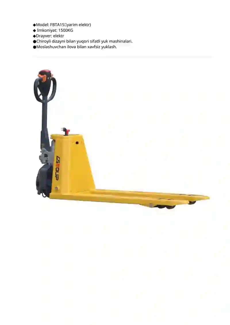 Mini elektr palletli yuk mashinasi 4