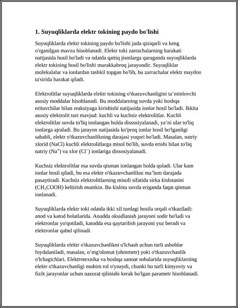SUYUQLIKLARDA ELEKTR TOKI 4