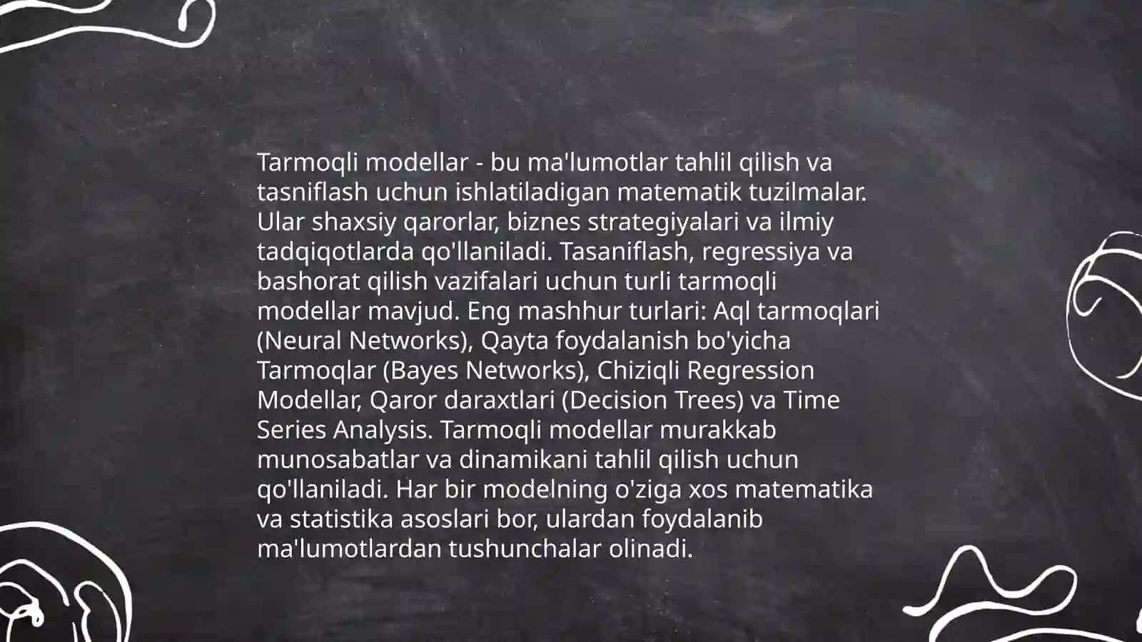 Qurilishda tarmoqli modellar asoslari 4