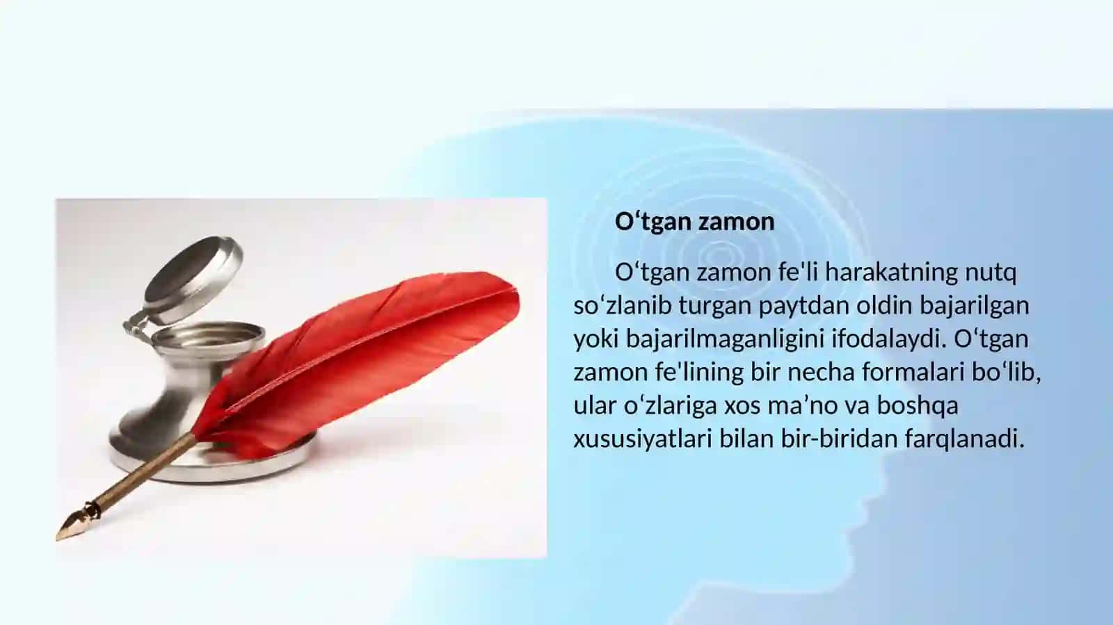 Fe`lning zamon hamda shaxs-son kategoriyasi 4
