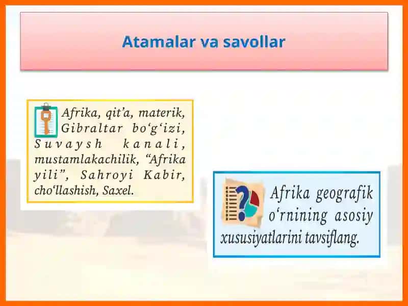 Afrikaning geografik xususiyatlari 4