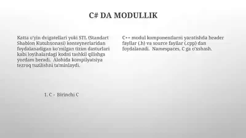 Modul Dasturlash Tushunchalari 4