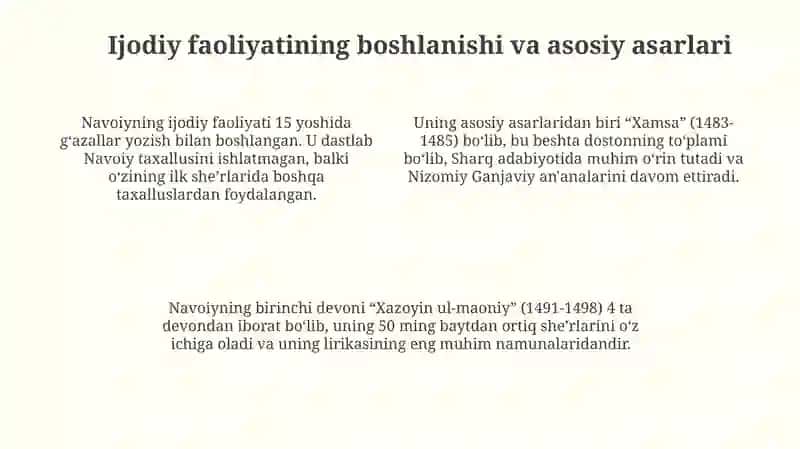Alisher Navoiy hayoti va uning she'rlari 4