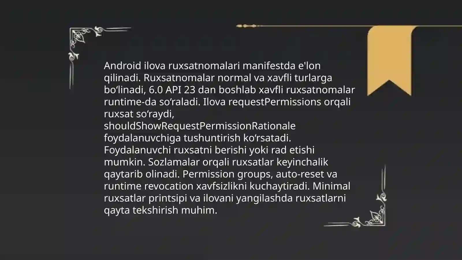 Android xavfsizlik arxitekturasi 4
