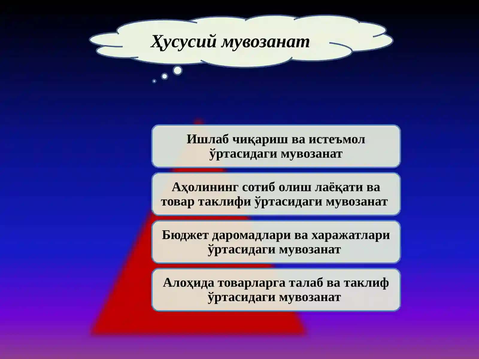 Иқтисодий мувозанат 4