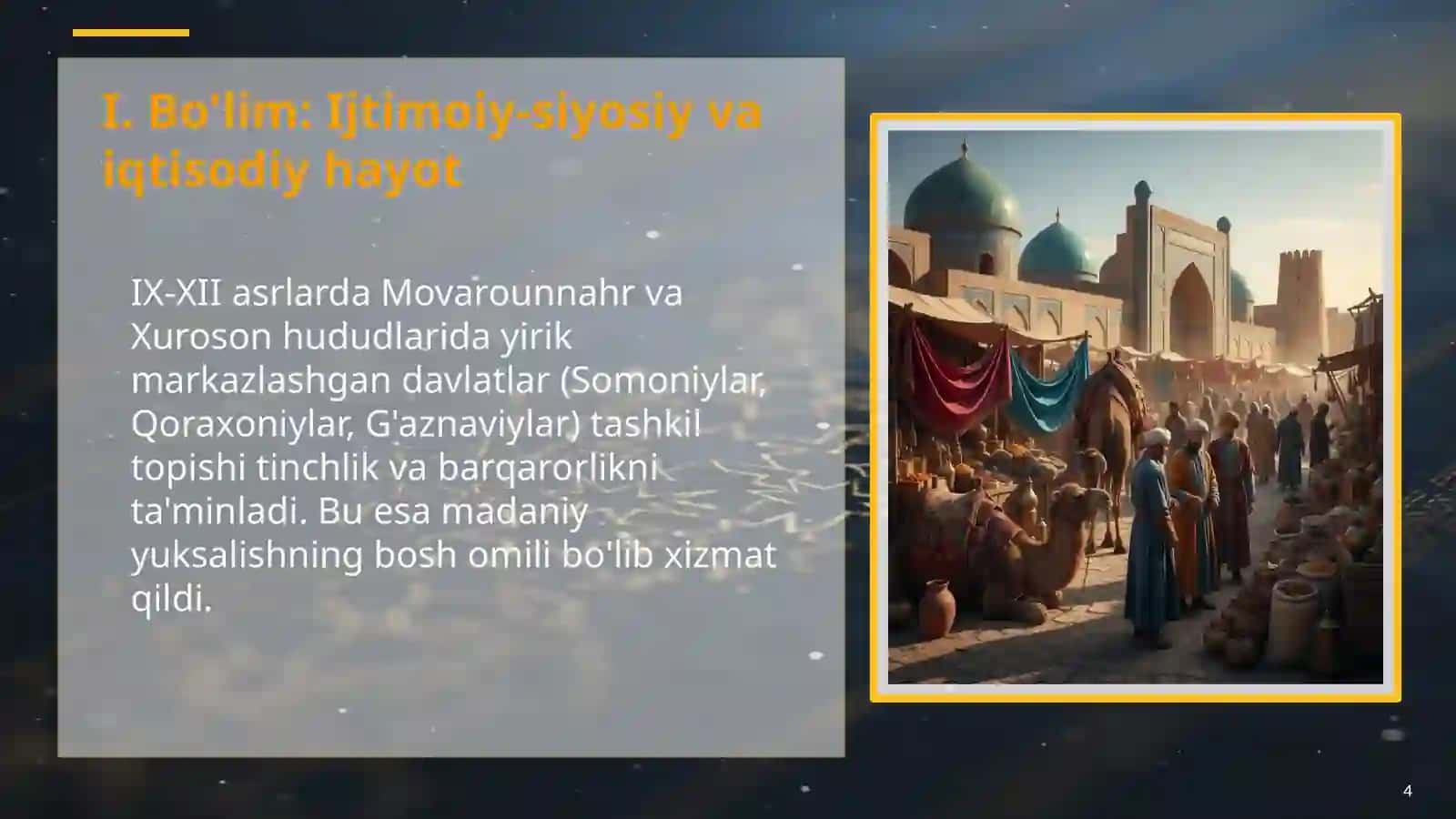 IX-XII asrlarda Markaziy Osiyo: Birinchi Sharq Renessansi 4