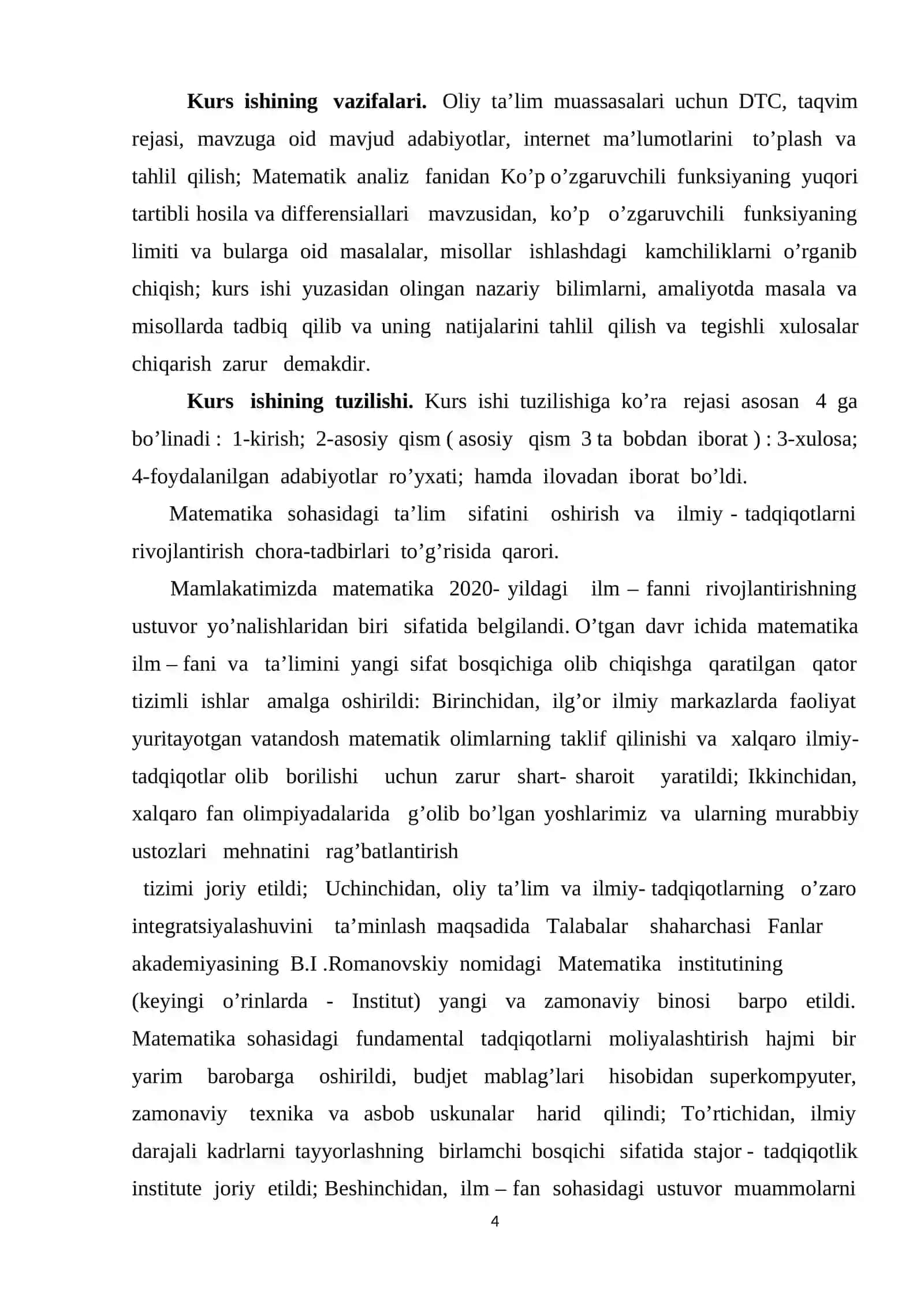 Ko’p o’zgaruvchili funksiyaning yuqori tartibli hosila va differensiallari.. 4