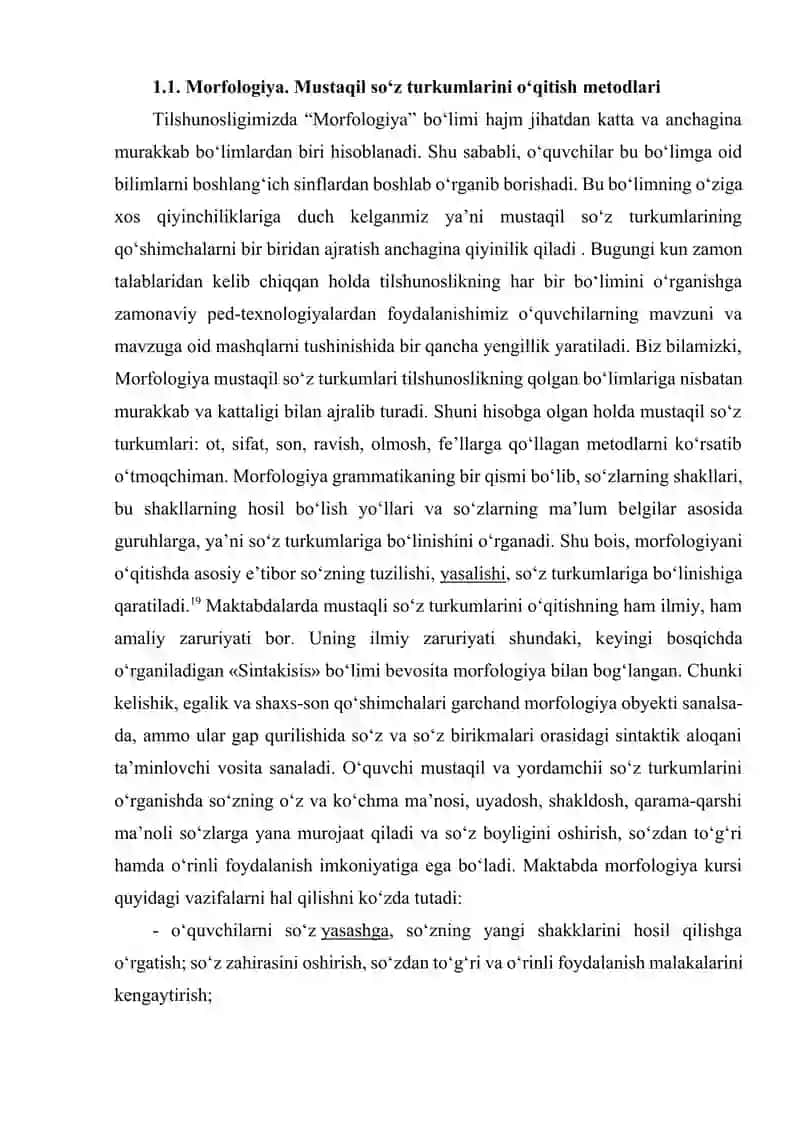 Mustaqil so’zlarni o’qitish metodikasi. 4