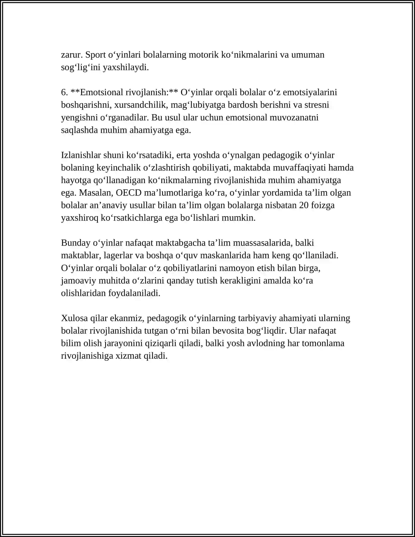 PIDAGOGIK O’YINLAR TIPOLOGIYASI 4