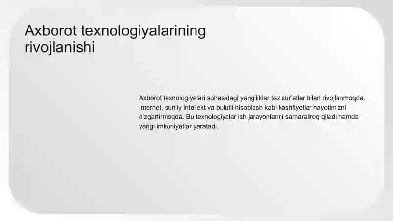 Axborot Texnologiyalari va Jamiyat 4