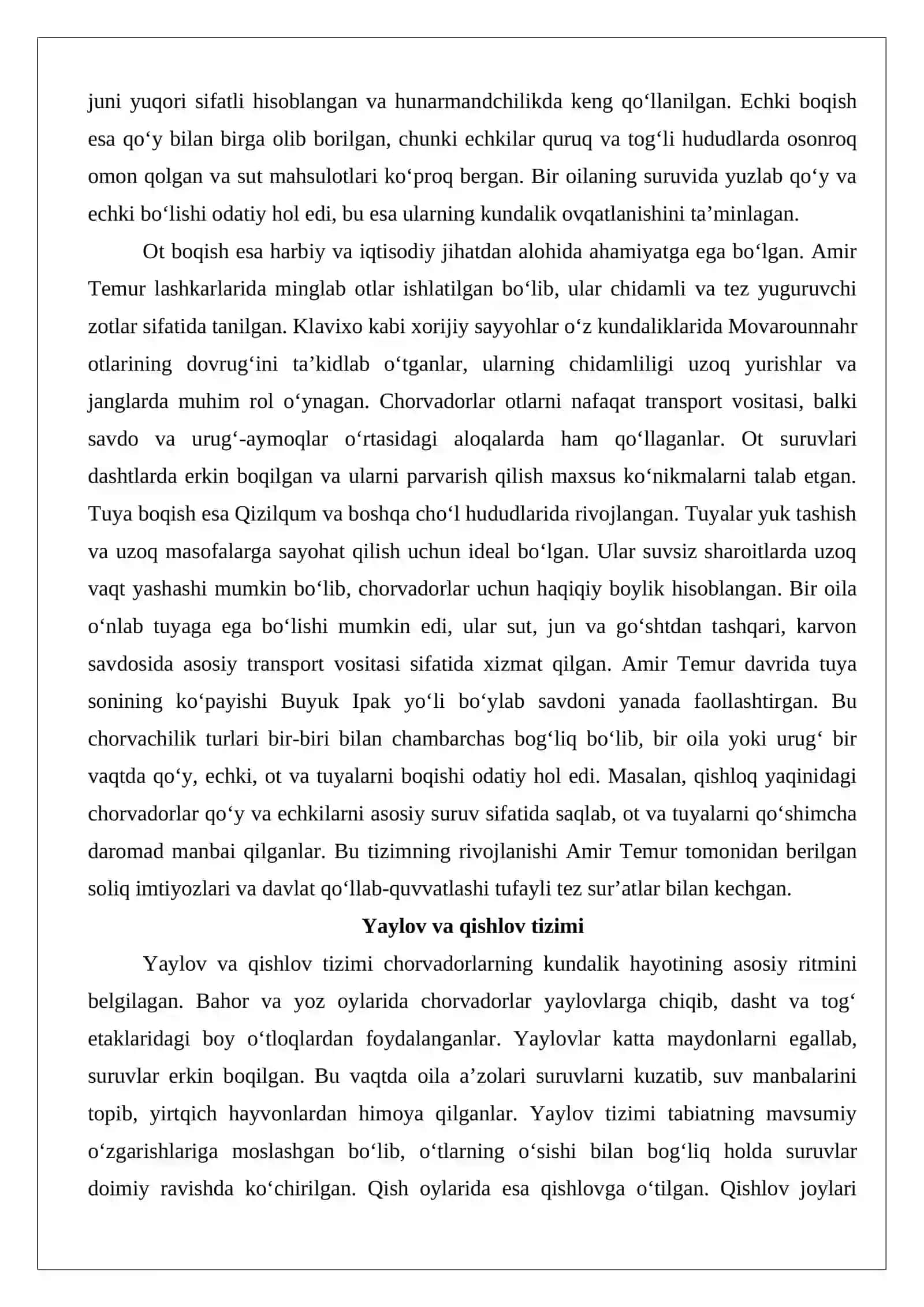 Chorvadorlarning kundalik turmush tarzi 4