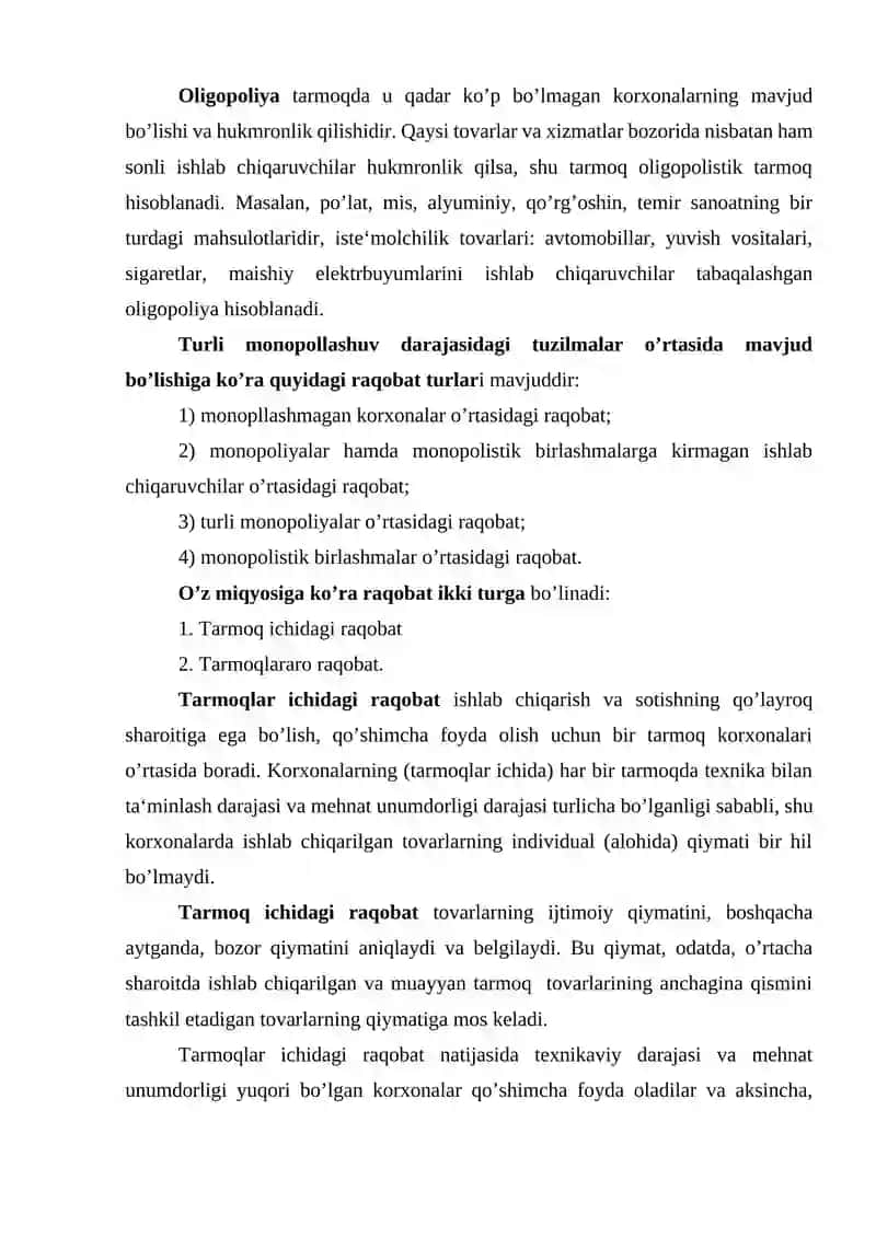 Raqobat kurashining shakllari va usullari 4