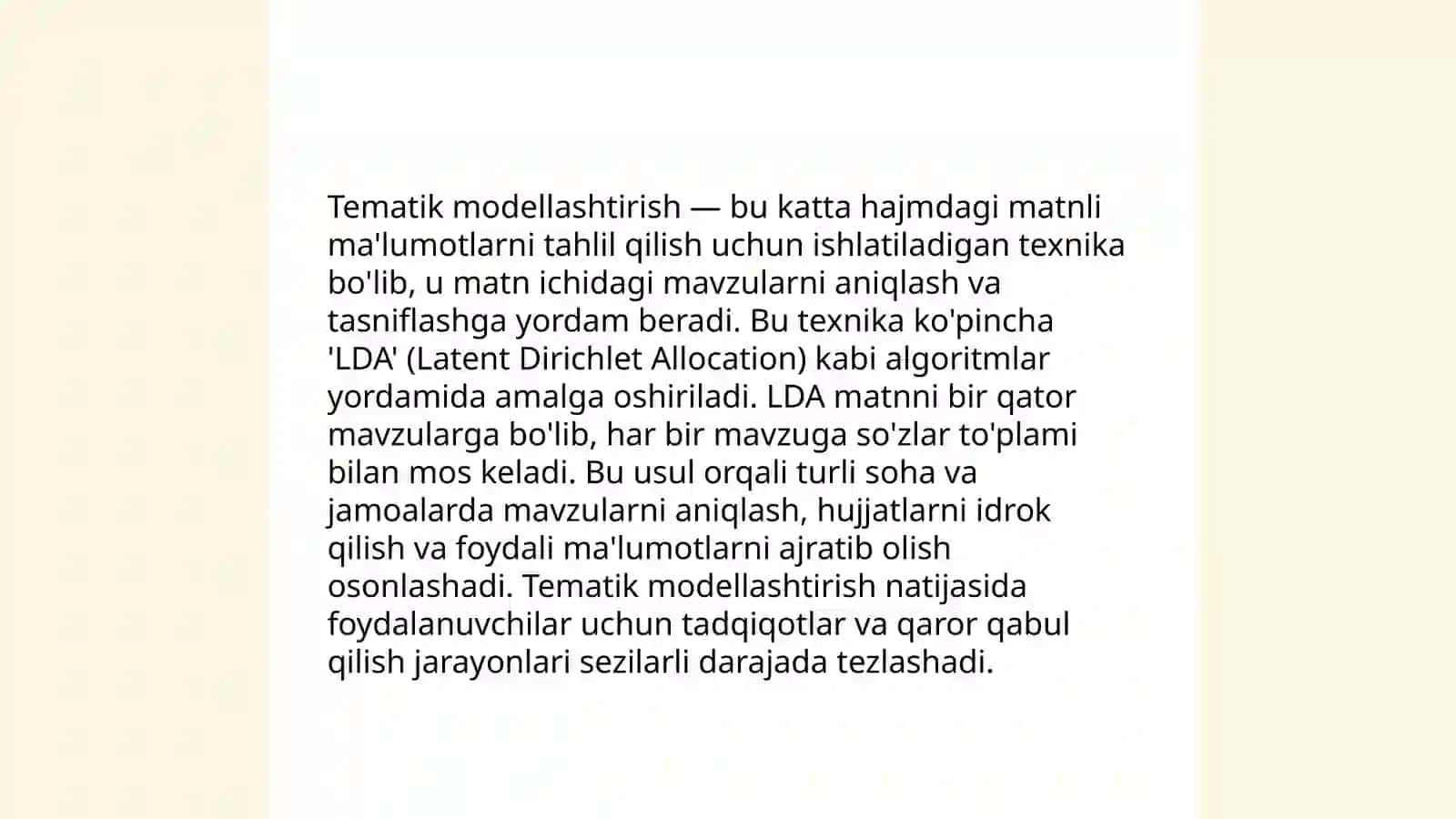 Tematik modellashtirish 4