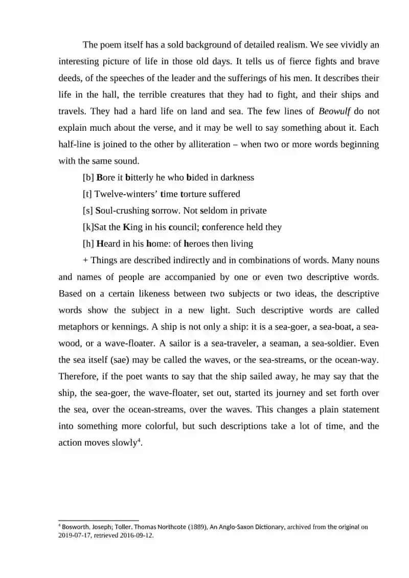 CHARACTERISTICS OF ANGLO-SAXON LITERATURE 4