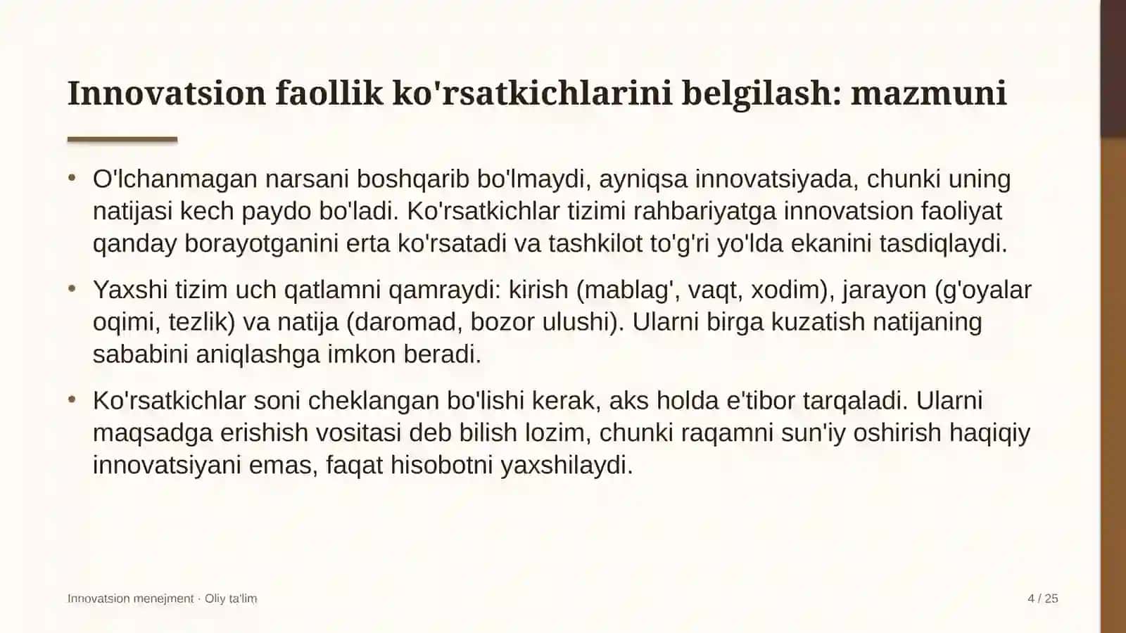 Atrof-muhitni muhofaza qilish organlarida innovatsion faollik ko'rsatkichlarini belgilash 4