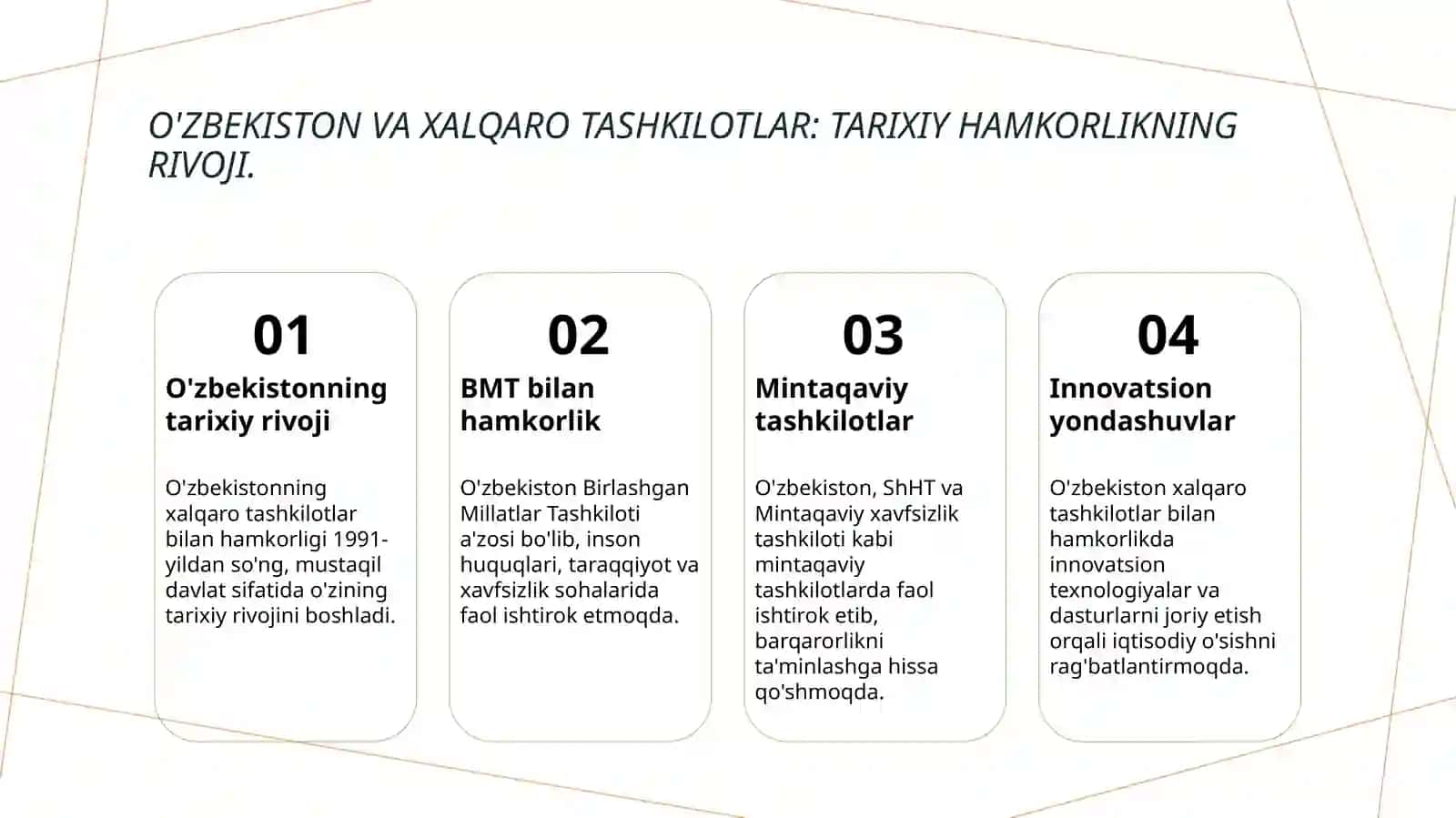 Xalqaro tashkilotlar bilan hamkorlik 4