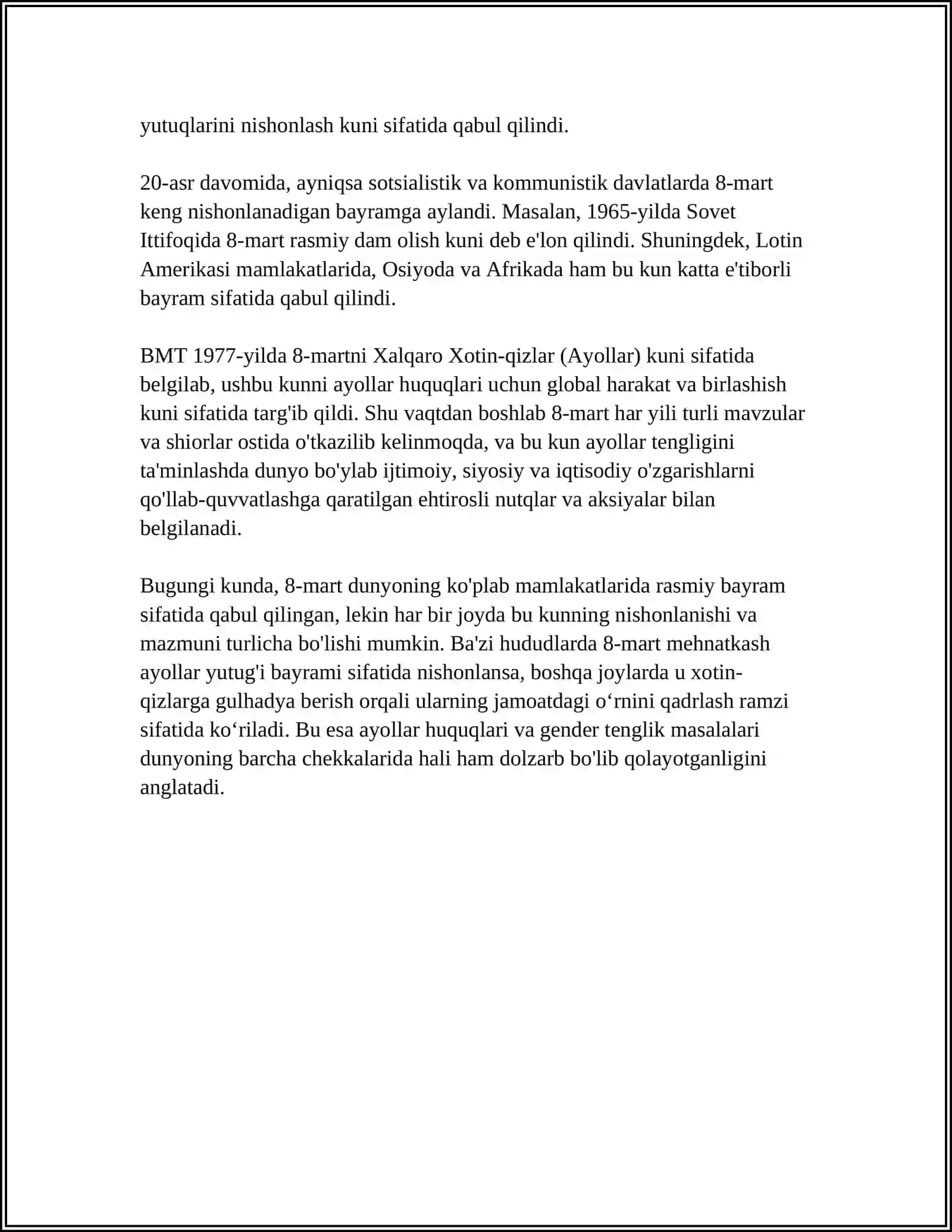 8-MART XALQARO XOTIN-QIZLAR KUNI 4