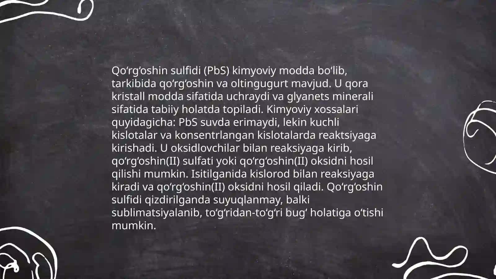 Qoʻrgʻoshin (IV) Oksidi 4