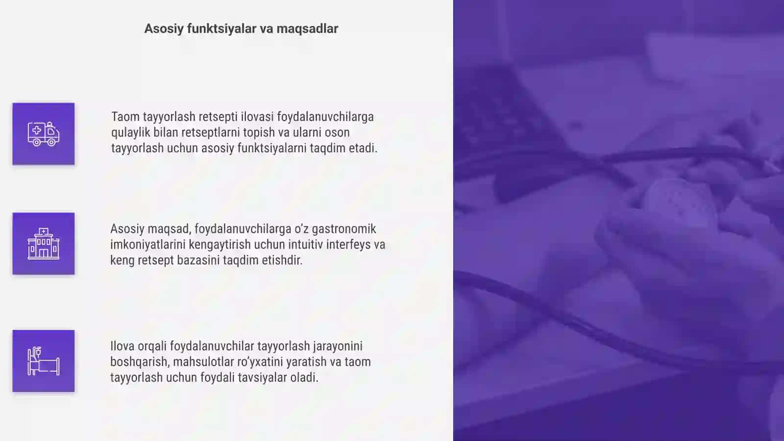 Taom tayyorlash retsepti ilovasi 4