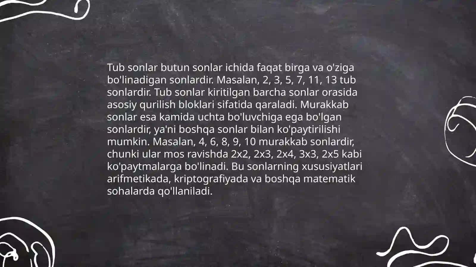 Tub sonlarning taqsimot qonuni 4