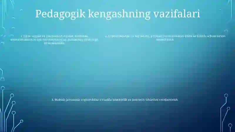 Pedagogik Kengashni Tashkil Etish Va Loyihalash 4