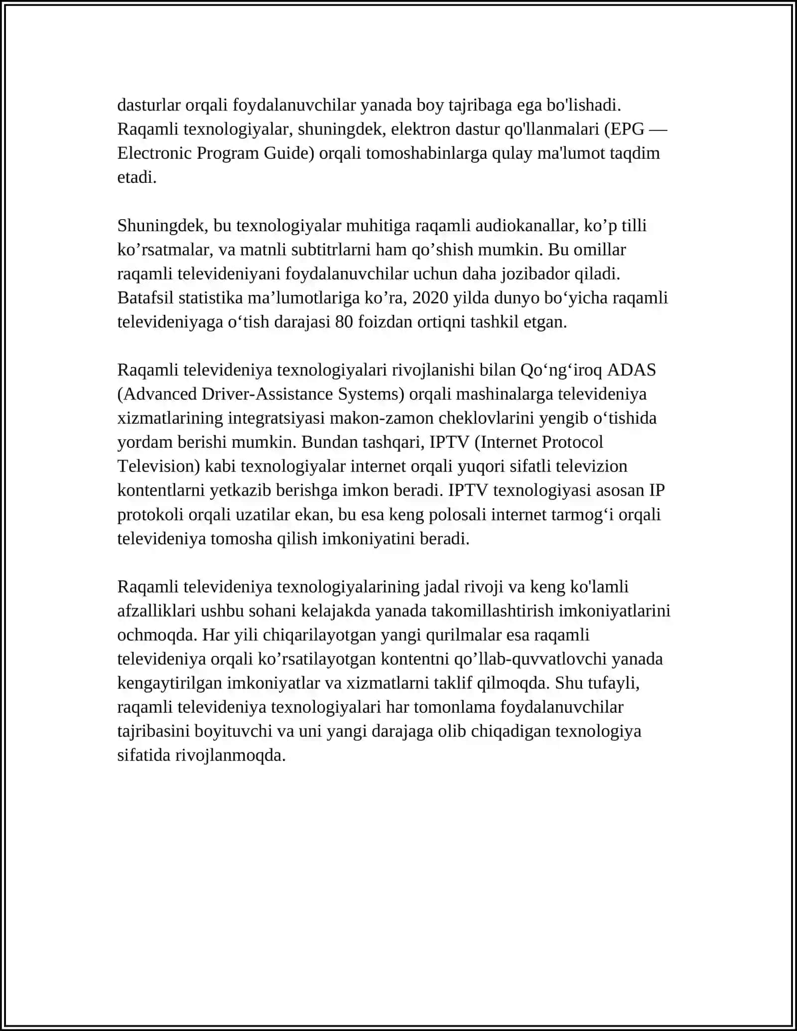 Raqamli televideniya texnologiyalari 4