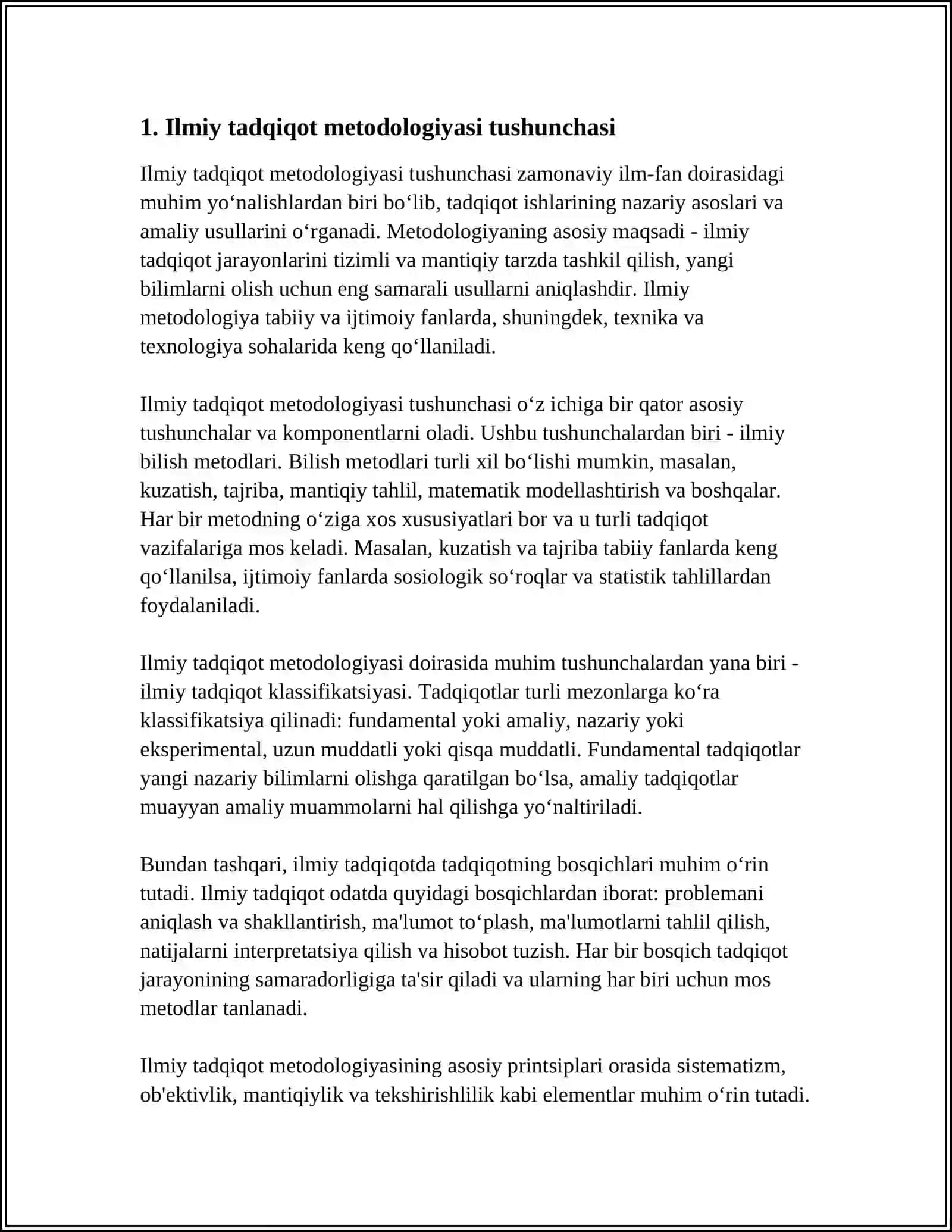 PEDAGOGIKA FANINING ILMIY TADQIQOT METODLARI 4