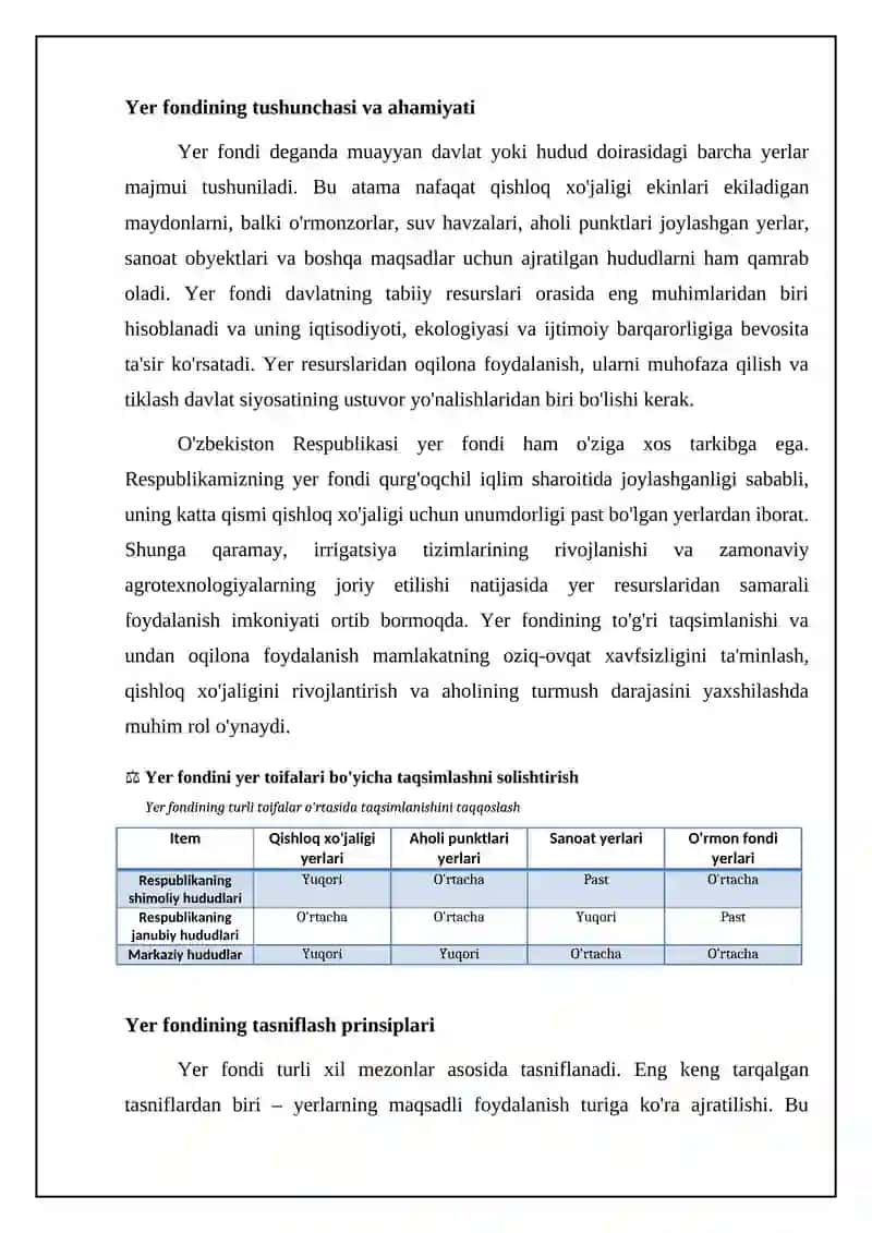 Yer fondlari taqsimlanishi 4