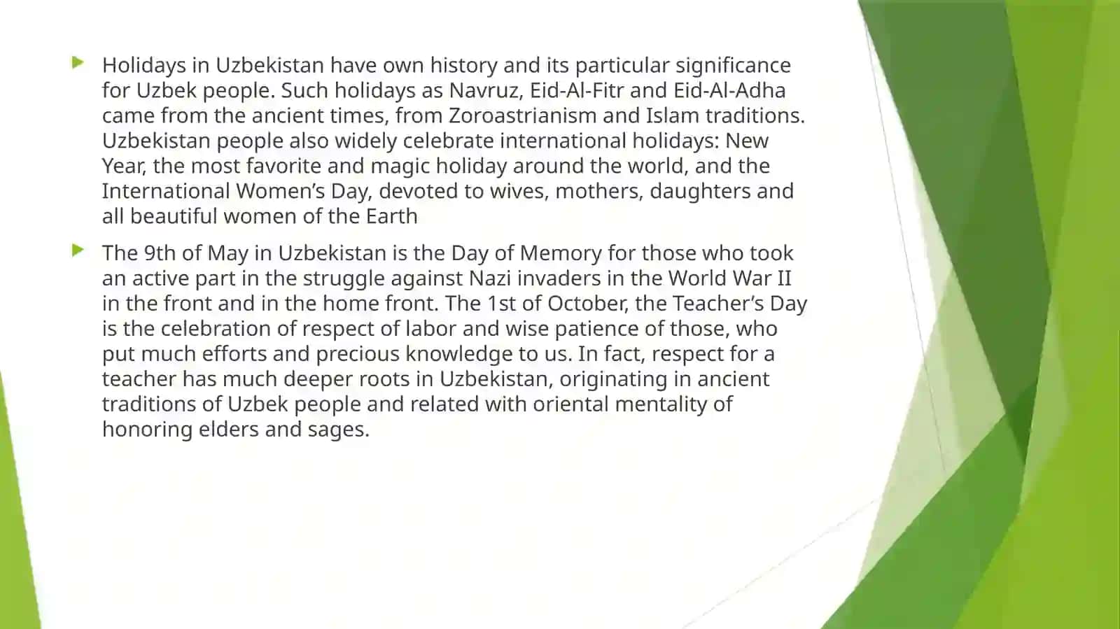 NATIONAL HOLIDAYS, CUSTOMS AND TRADITIONS IN UZBEKISTAN 4