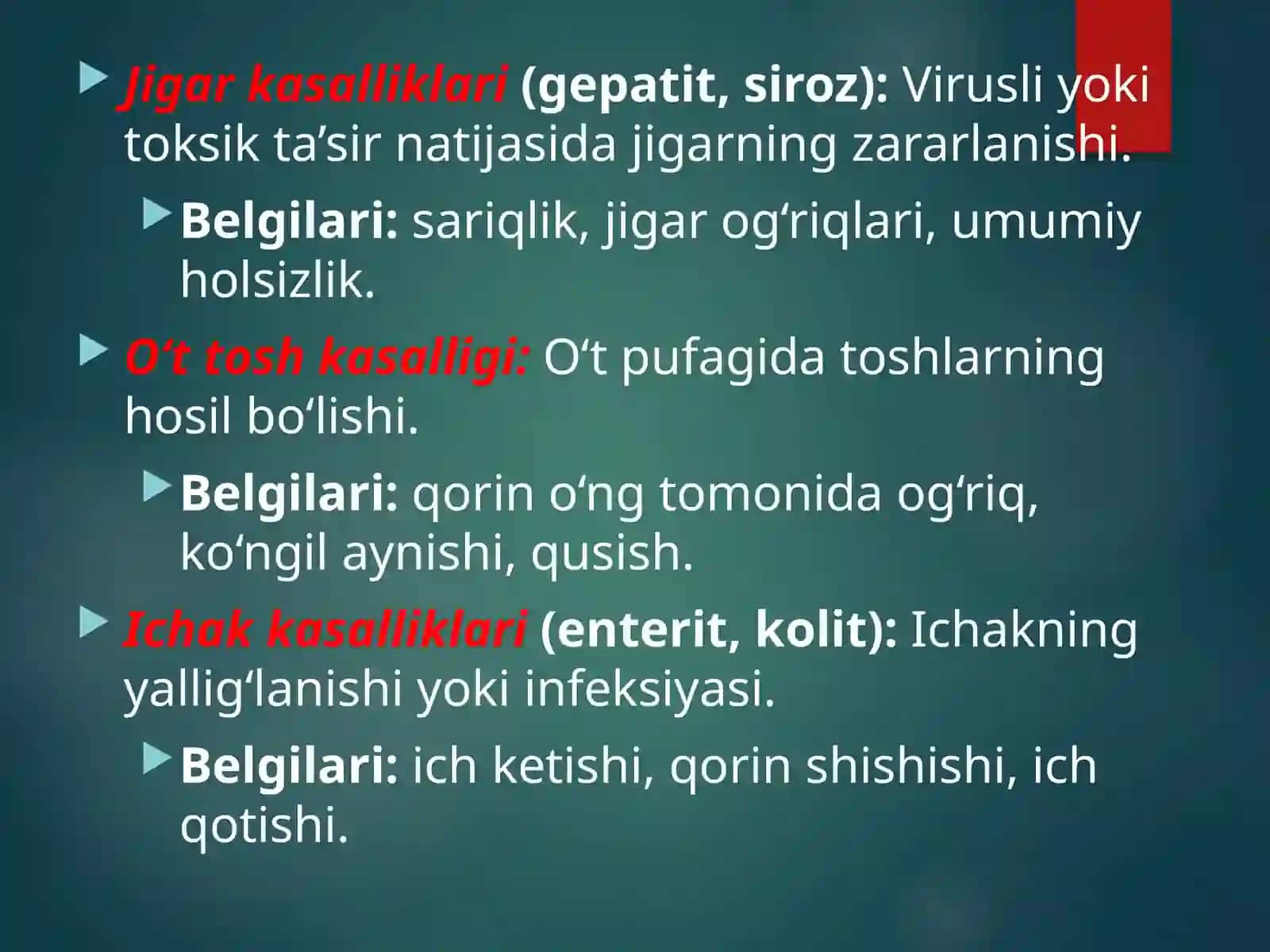 Qorin bo’shlig’i kasalliklari 4