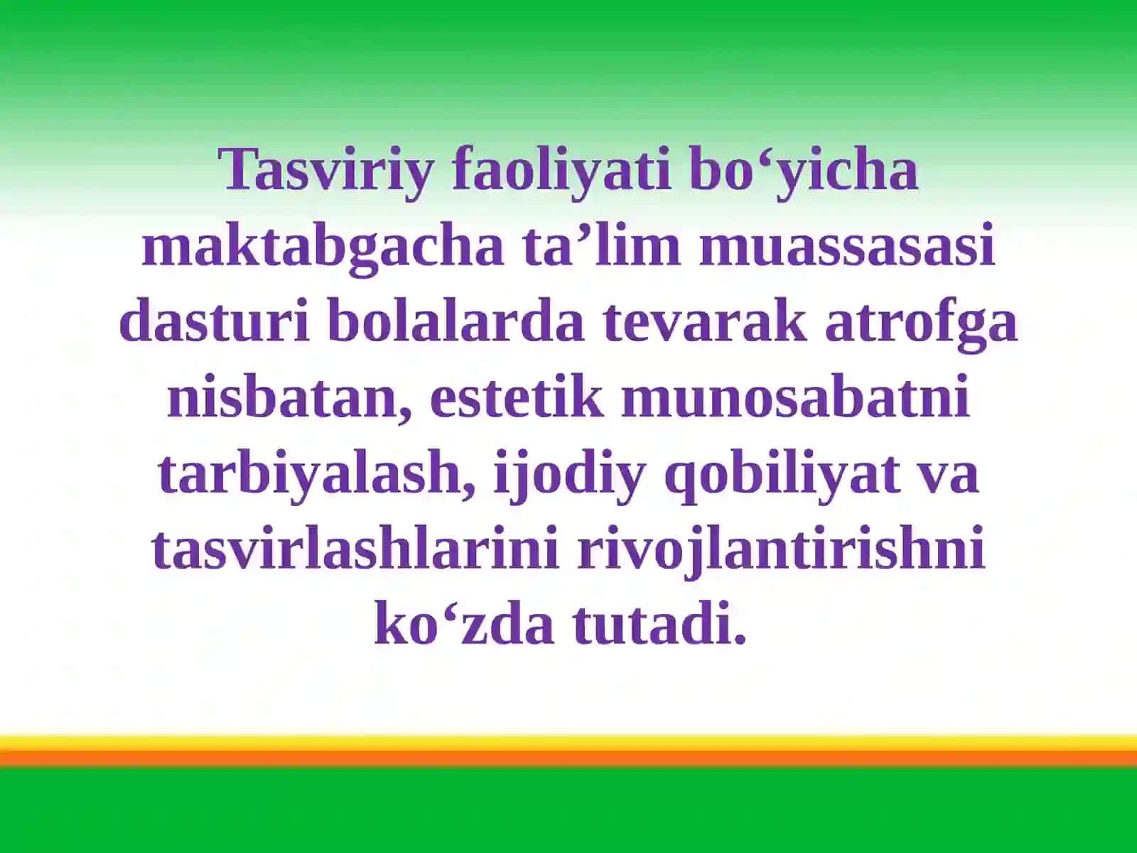 Turli yoshdagi bolalar guruxida tasviriy faoliyatni tashkil qilish 4