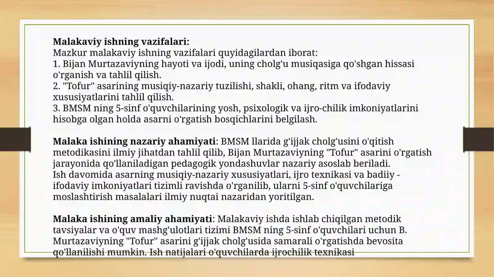 "To‘fon" asarini g‘ijjak cholg‘usida o‘rgatish metodikasi 4