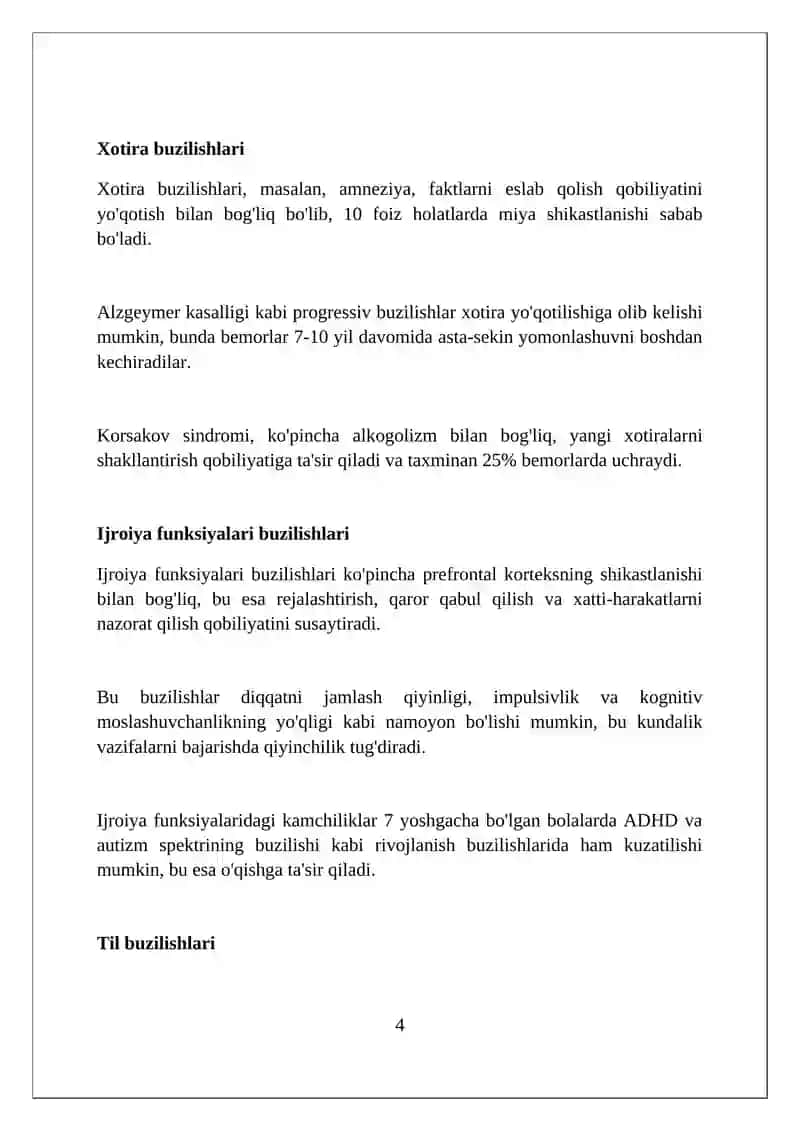 Kognetiv jarayonlar buzilishlari 4