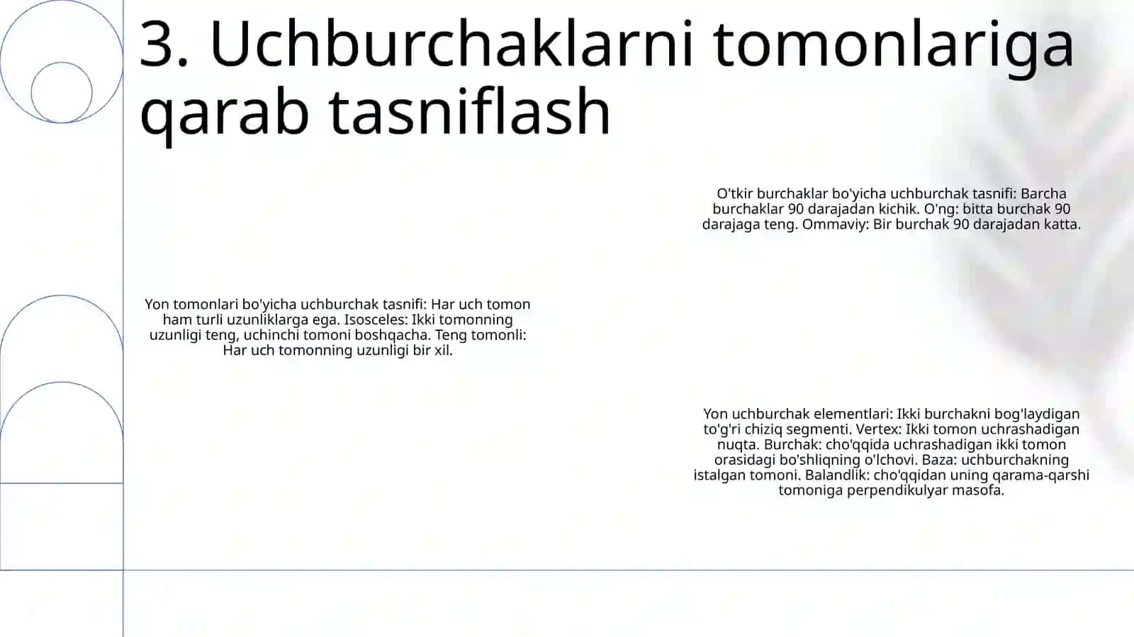 Uchburchak Turlari Va Uning Elementlari 4