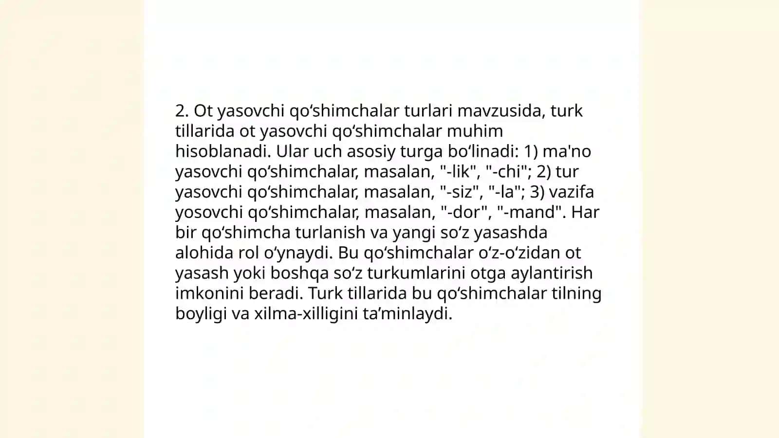 Ot yasovchi qo‘shimchalar 4