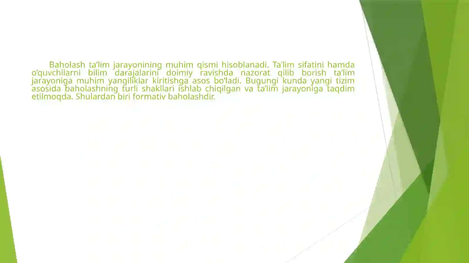 Ta'lim natijalarini nazorat qilish va baholash 4