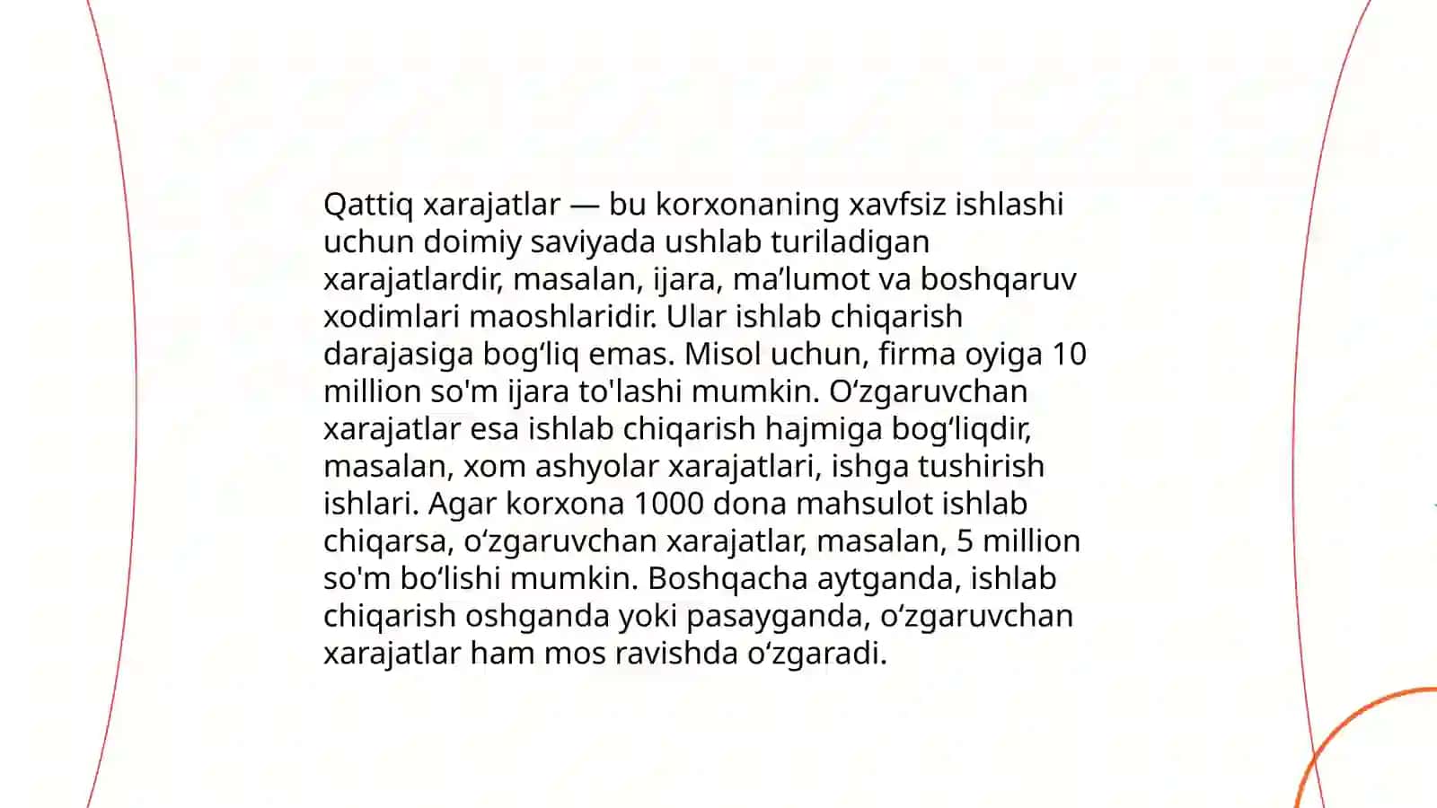 Ishlab chiqarish xarajatlari turlari 4