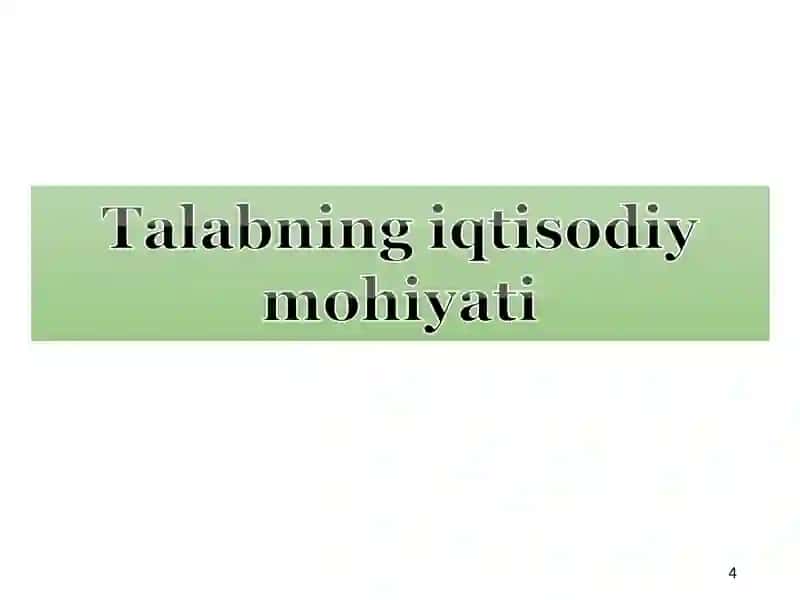 Talab va taklif tahlili asoslari 4