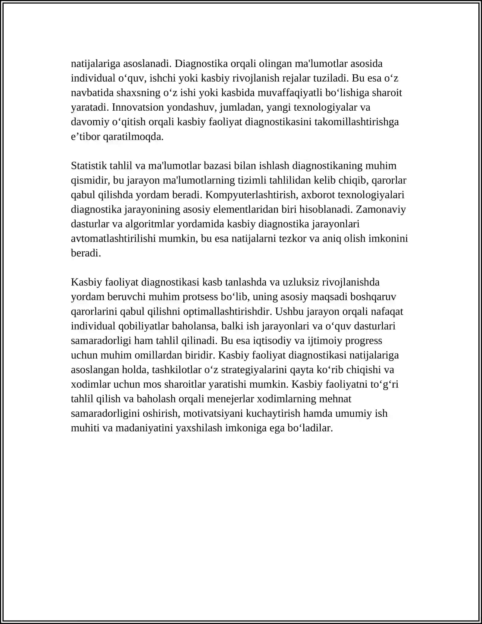 KASBIY FAOLIYAT DIAGNOSTIKASI 4