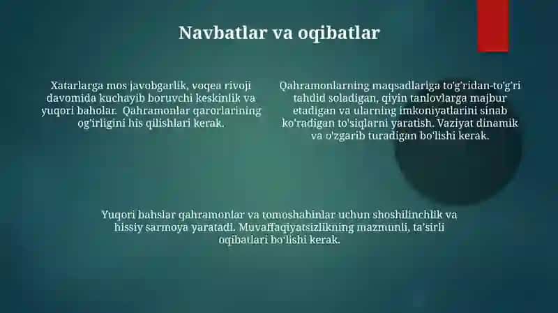 Mavzu: Vaziyatli masalalar tuzish 4