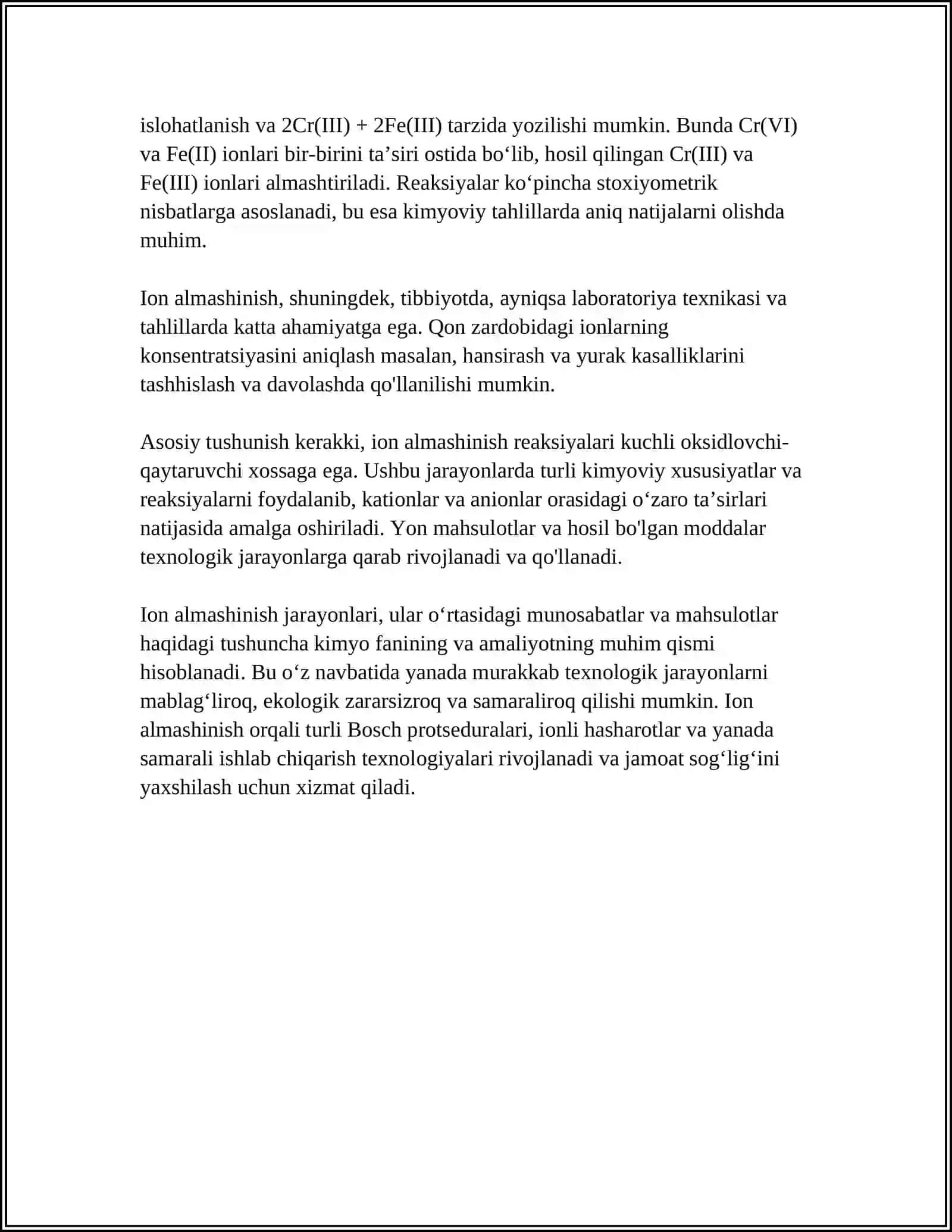 ION ALMASHINISH REAKSIYALARI.TUZLARNING GIDROLIZI,INDIKATORLAR HAQIDA TUSHUNCHA 4