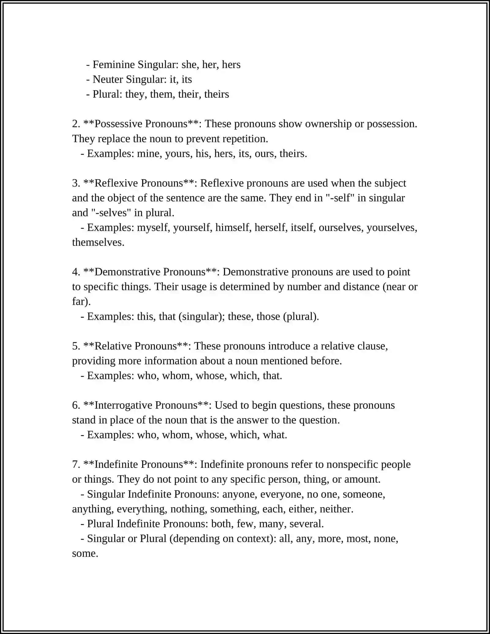 MUSTAQIL ISH PRONOUNS 4