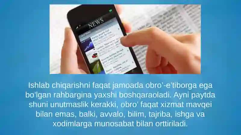 Rahbarlikka qo‘yiladigan asosiy talablar 4
