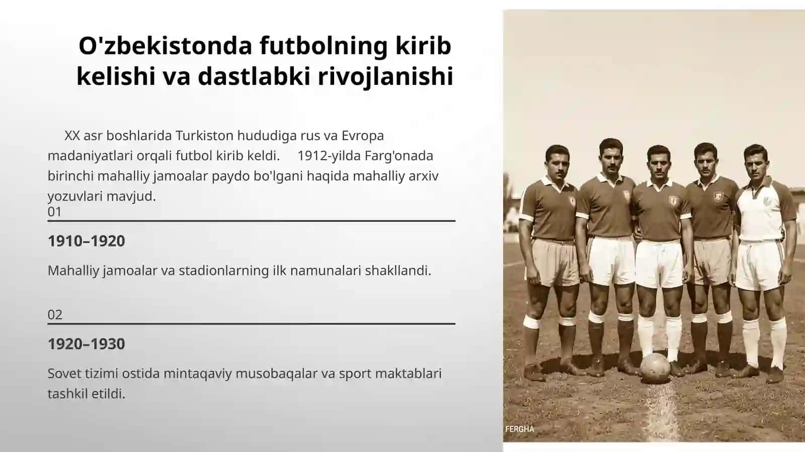 Futbol: Dunyo va O'zbekiston tarixida ming yillik sayohat 4