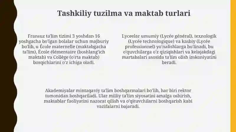 Fransiya ta'lim tizimi 4
