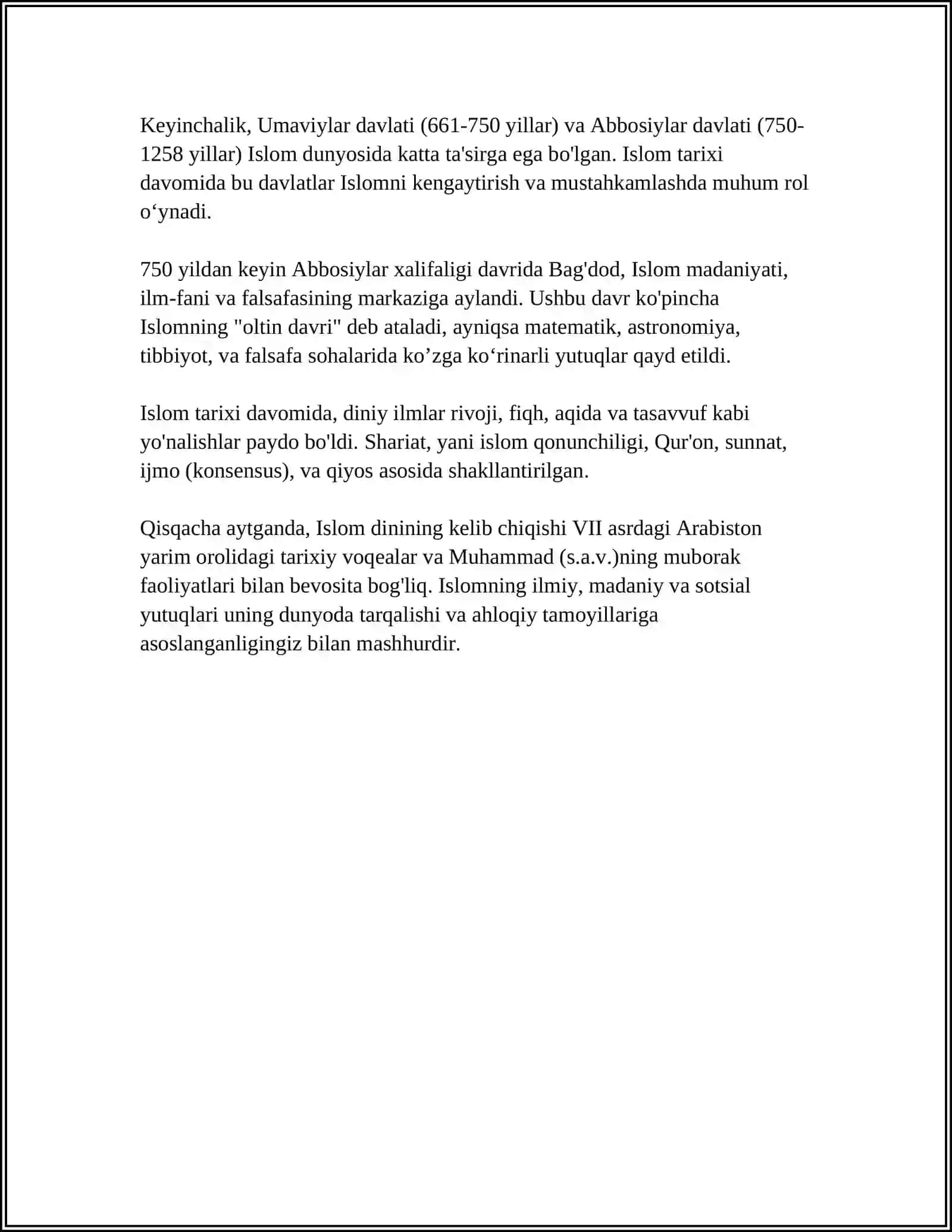 ISLOMNING VUJUDGA KELISHI VA TARQALISHI 4