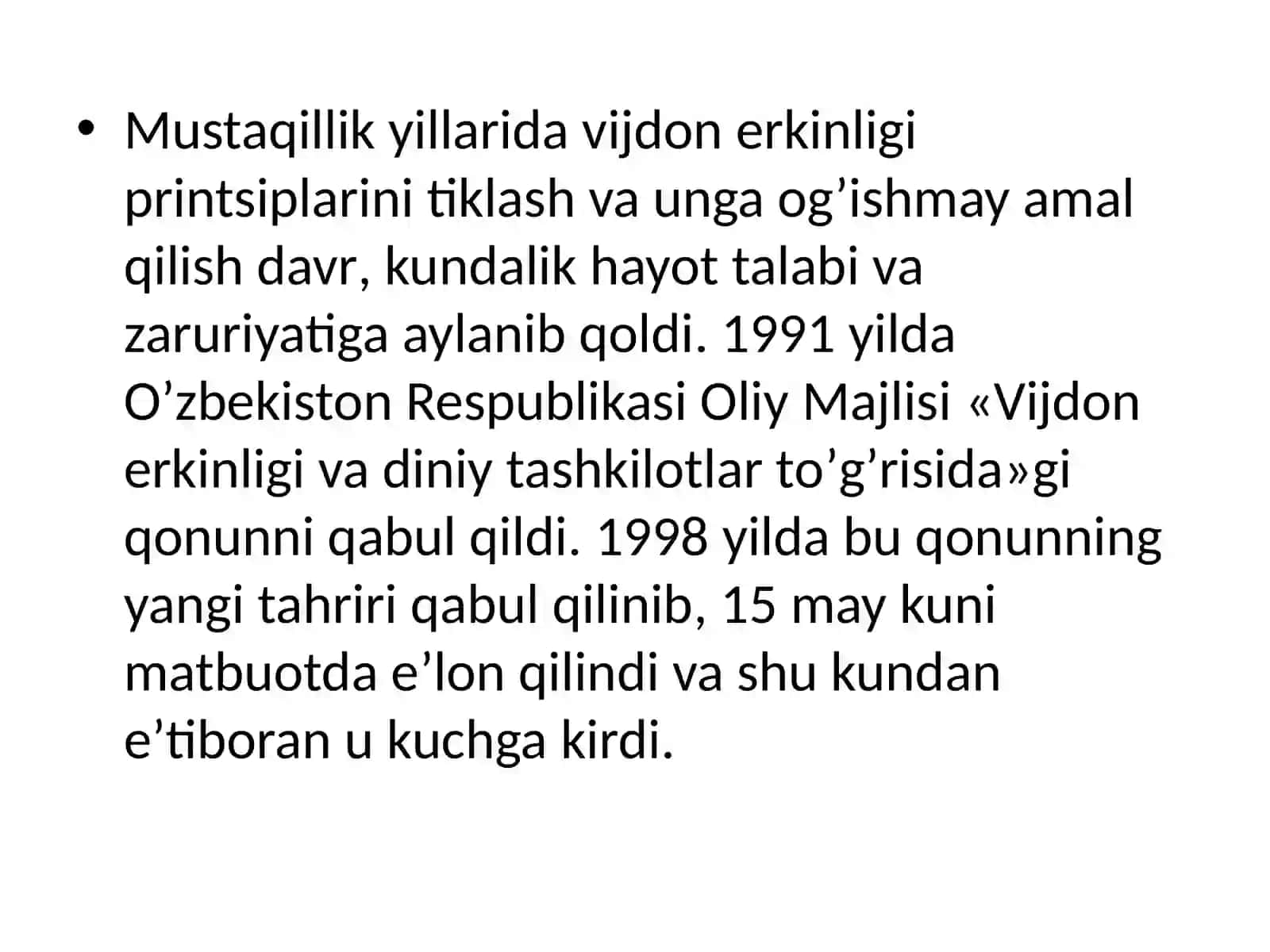 Mustaqillik va din 4