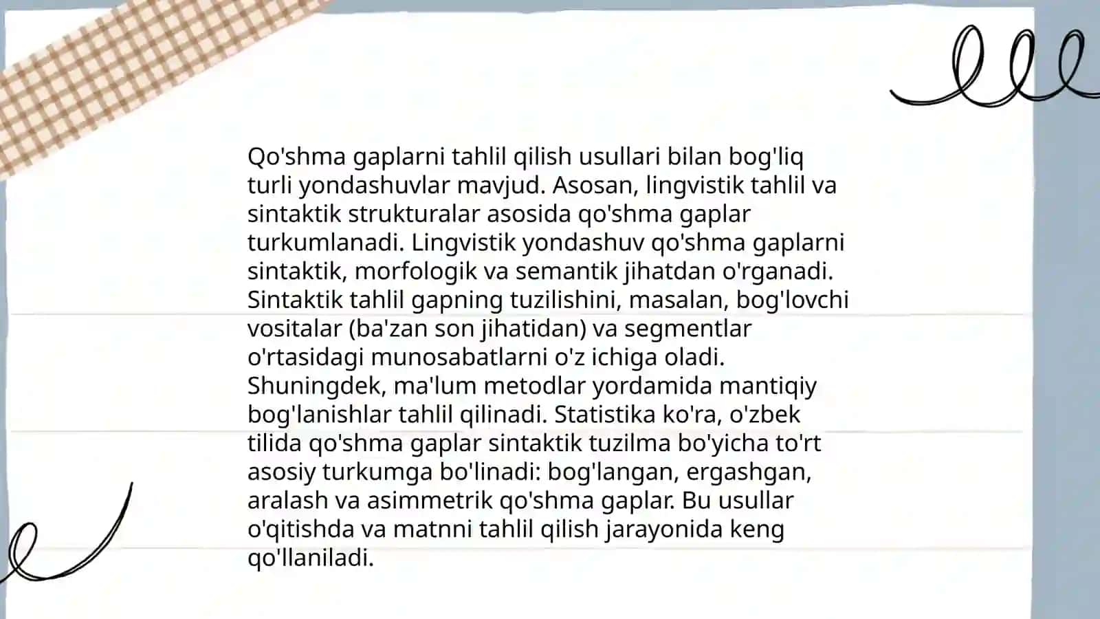 Qo'shma gaplar 4