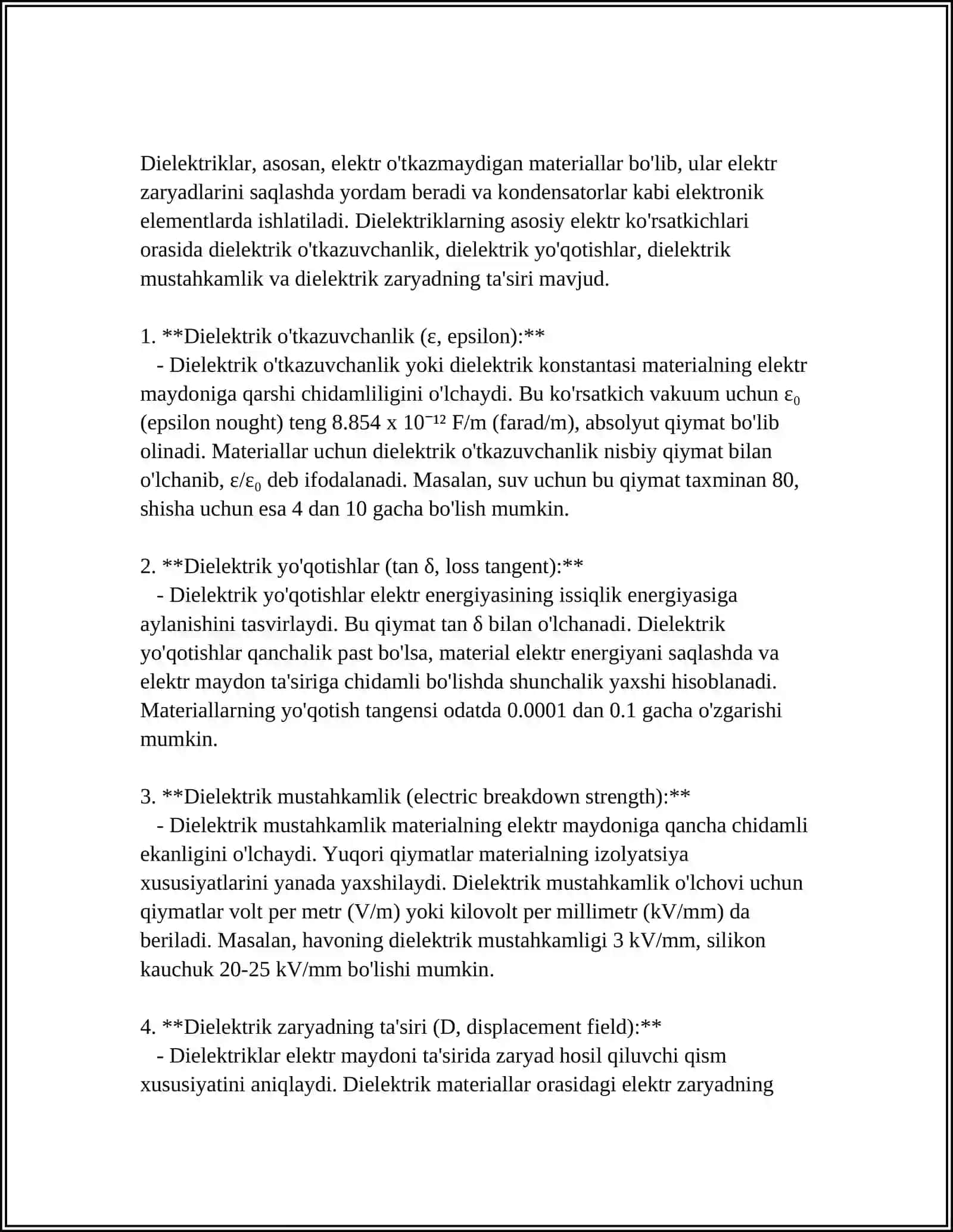 TOG‘ JINSLARINI ELEKTR XOSSALARI 4
