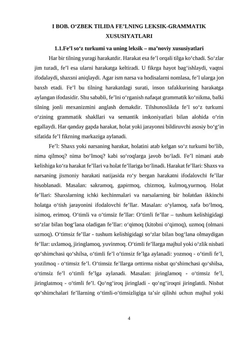 O‘zbek tilida sifatdosh. 4